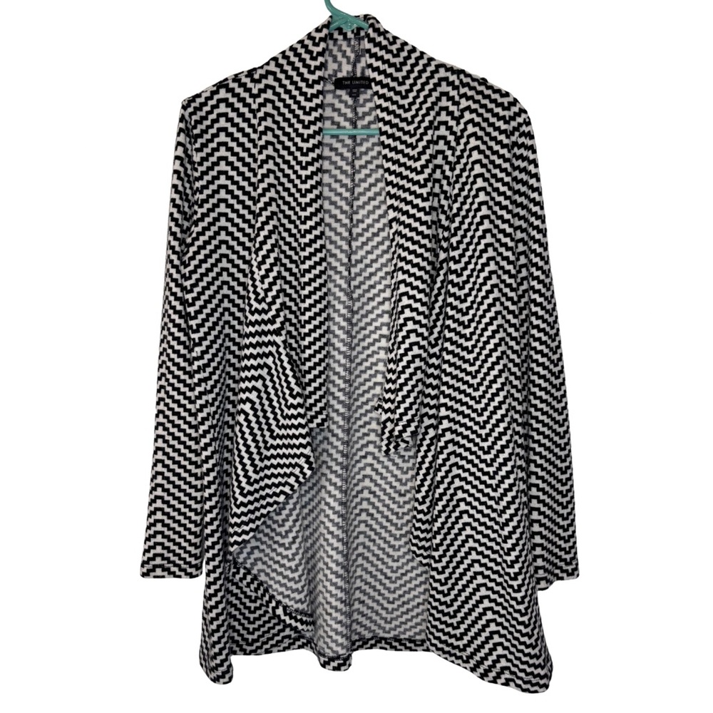 3/$20 The Limited Black & White Open Front Cardigan